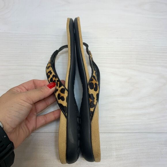 Vionic Women's Elena Calf Hair Thong Orthotic Sandals Size 9 - Picture 2 of 9